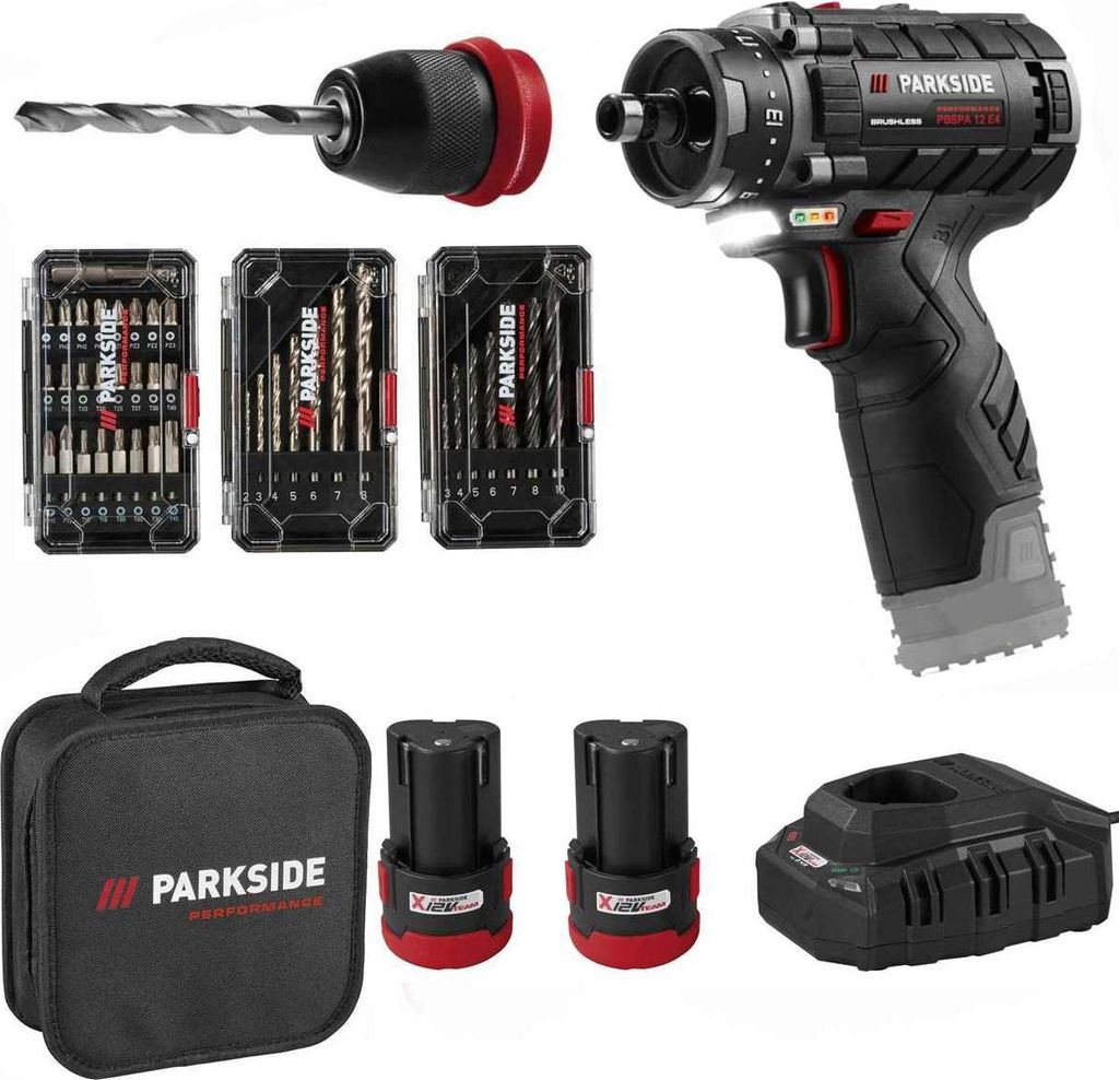 PARKSIDE PERFORMANCE 12 V Akku-Bohrschrauber-Starterset Produktbild 