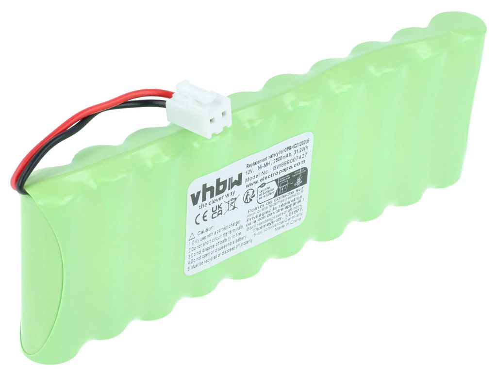 vhbw Akku kompatibel mit Roto ZRO RT SF, SF G4, SF G3, WDT-S, ZRO RT2 SF G2, SF G2, RT2, ZRO RT SF G3 Dachfensterrollladen (2600 mAh, 10 V, NiMH)