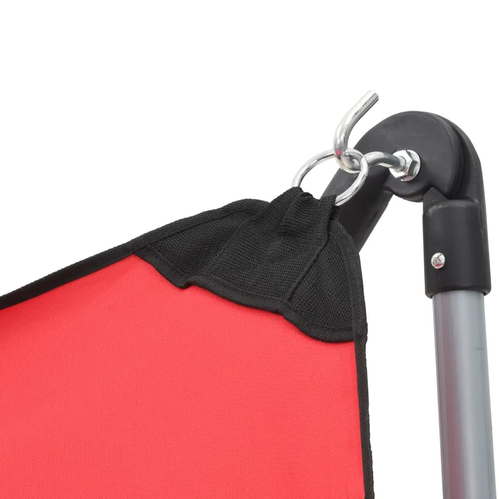 Hamac pliable et compact avec structure en acier rouge vidaXL - 5