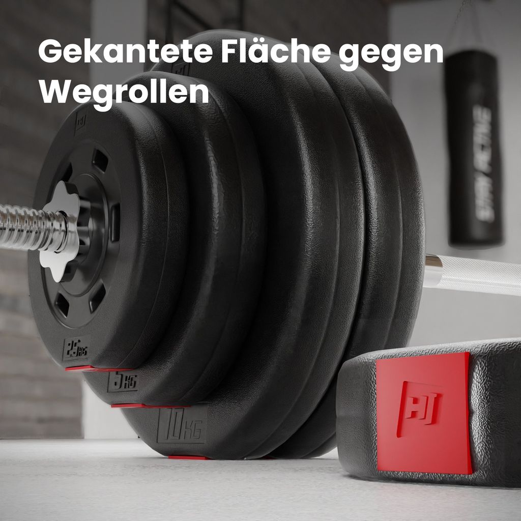 Hop-Sport Hantelset 125 kg 1x Langhantel-Stange, 1x SZ Produktbild 6