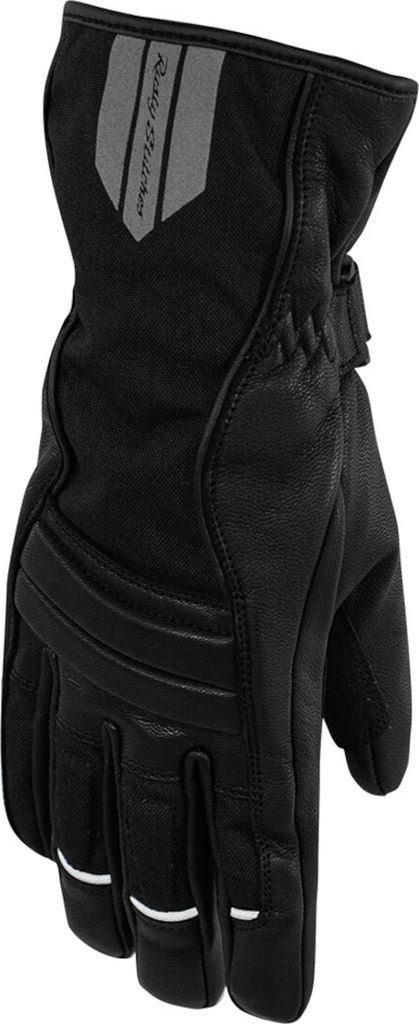 Rusty Stitches Bianca Wasserdichte Damen Motorrad Handschuhe, schwarz, M