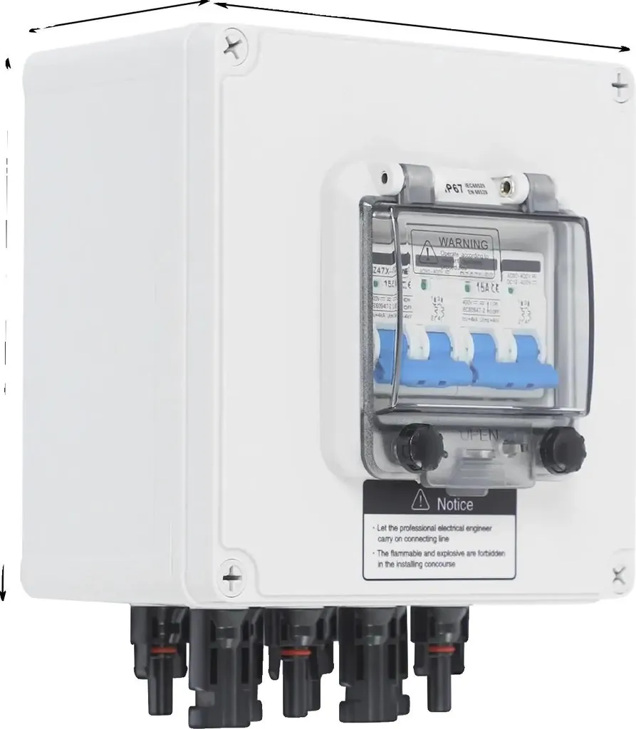 Scatola Combinata FV 2 Stringhe 15A IP65 - Protezione Sovratensione DC