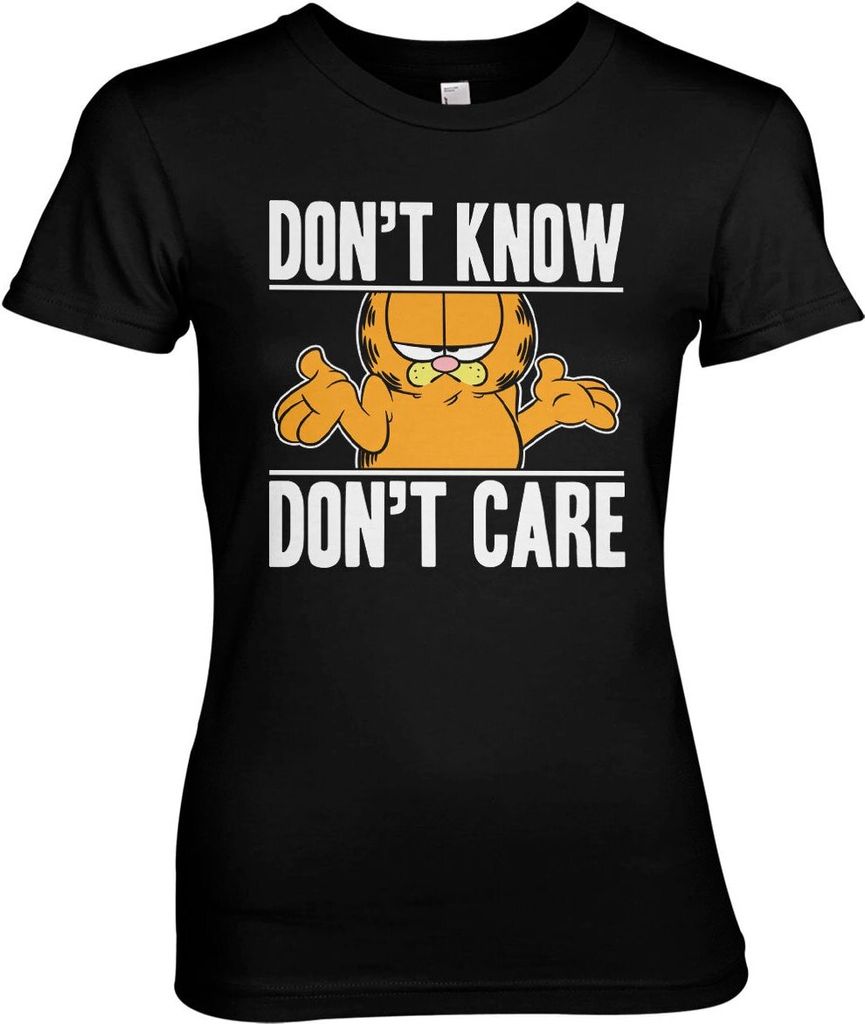 Garfield T-Shirt Damen Don`t Know - Don`t Care schwarz XL