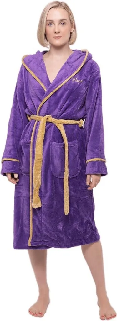 Robe de chambre douce violette Prince RO3212 unie taille S/M mixte