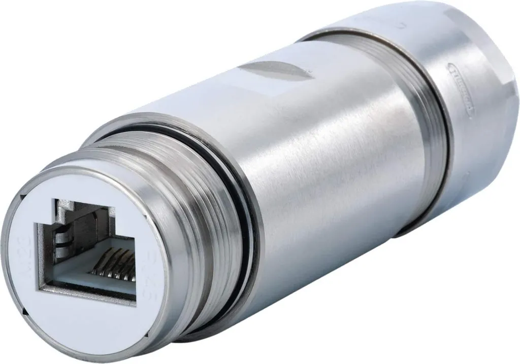 Connecteur RJ45 M23 mâle droit Cat 6A pour automatisme et robotique EA