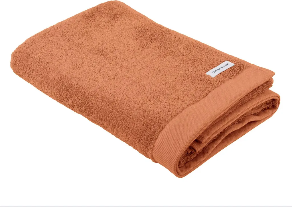 TOM TAILOR Color Bath Serviette de Douche 70x140 cm en Pur Coton Corail