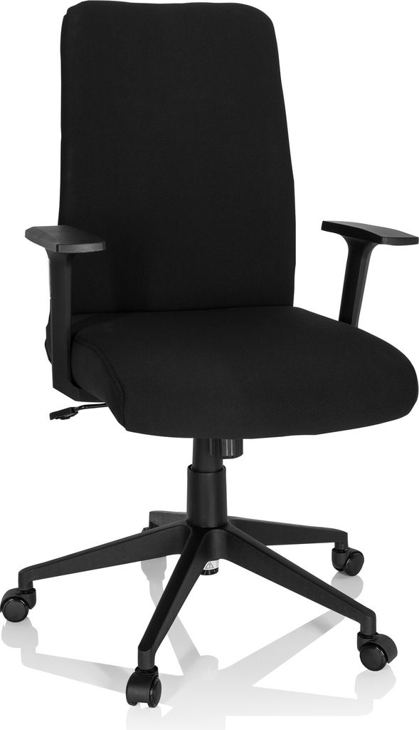 hjh OFFICE Home Office Bürostuhl COSIO I Schreibtischstuhl mit Armlehnen Stoff Drehstuhl