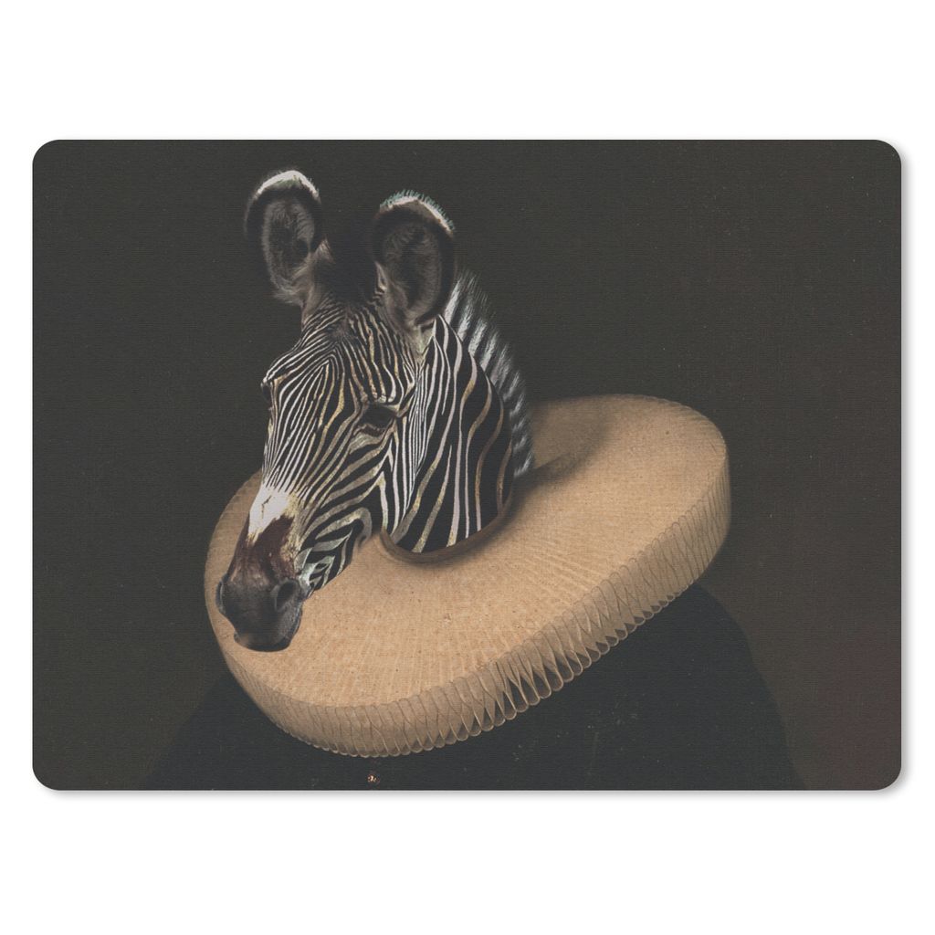 MuchoWow Mauspad Mousepad Zebra - Gemälde - Alte Meister 40x30 cm - Mousepads - Maus Mat - Pad - Mausunterlage - Anti Rutsch