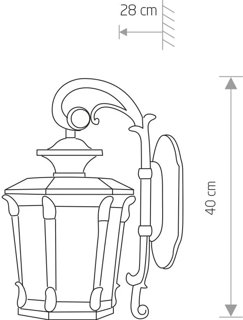 Lanterne murale extérieure en bronze rustique pour façade de maison - 13
