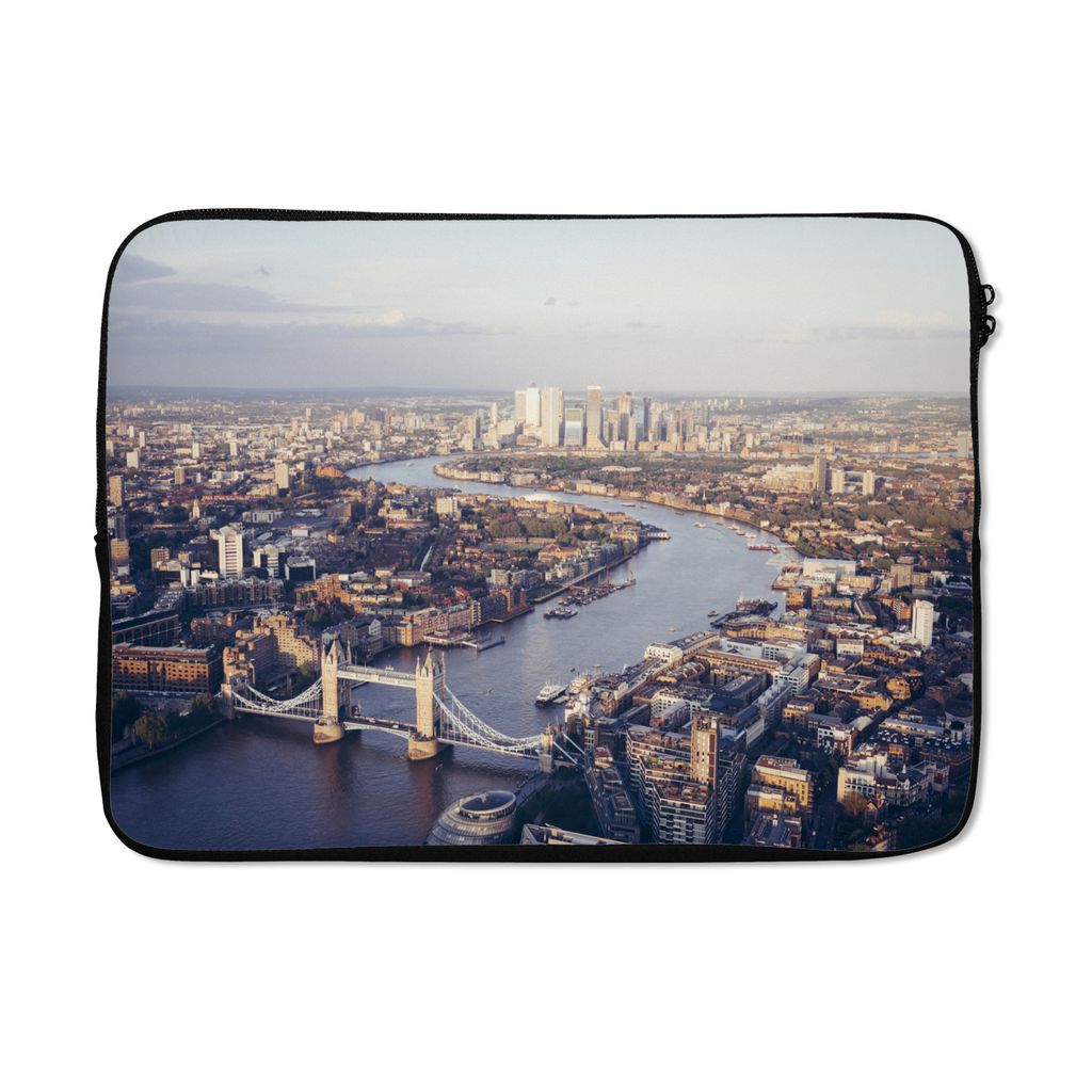 MuchoWow Laptop Hülle 14 ZollLondoner Skyline mit Tower Bridge Laptoptasche - Laptoptasche - Stoßsicher - Schutzhaube