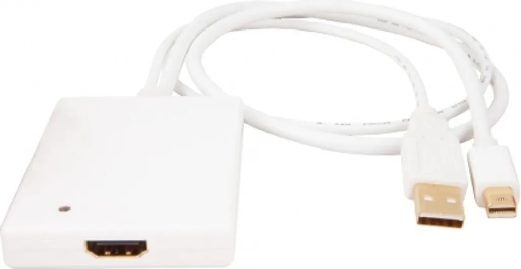 Câble Adaptateur Mini DisplayPort vers HDMI 4K Blanc 18cm Urban Factory