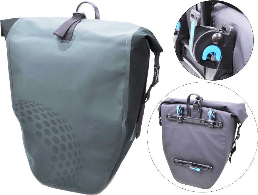 Filmer Premium 49611 Fahrradtasche Trekking für Gepäckträger - grau