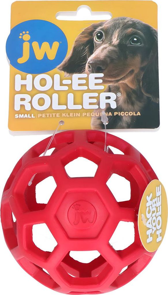 JW PET Hundespielzeug Hol-ee Roller rot, Größe: Small