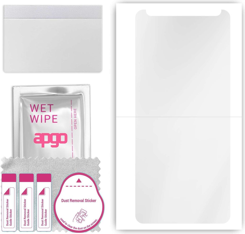 apgo Hydrogel Schutzfolie, Klar, kompatibel mit LG Stylus 3, flexibele Displayschutzfolie, Folie mit Positionierhilfe, kratzfest, einfache Montage