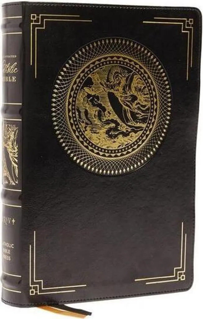 Sainte Bible Catholique Illustrée NRSVCE avec Reliure Cuir et Index