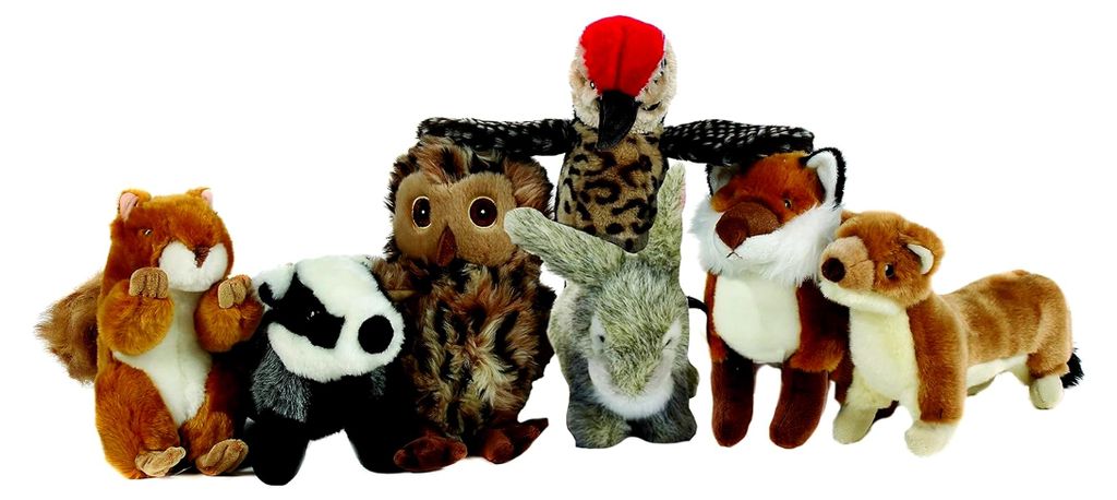 Quietschendes Hundespielzeug Forest Friends, weiches Plüschspielzeug für Hunde, Komfort-Welpenspielzeug, Sammy Eichhörnchen, groß