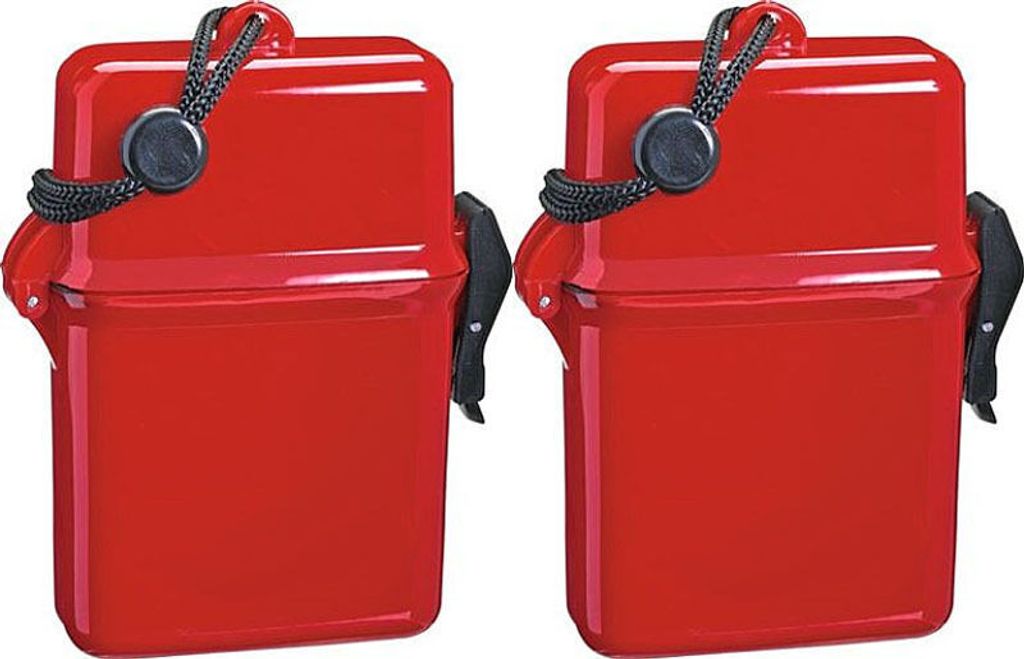GKA 2 Stück STRANDBOX wasserdicht Box rot Strandsafe Produktbild 