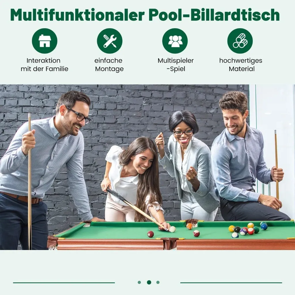 Billard pliable 138 cm : Jouez sans encombrer votre salon - Kit inclus