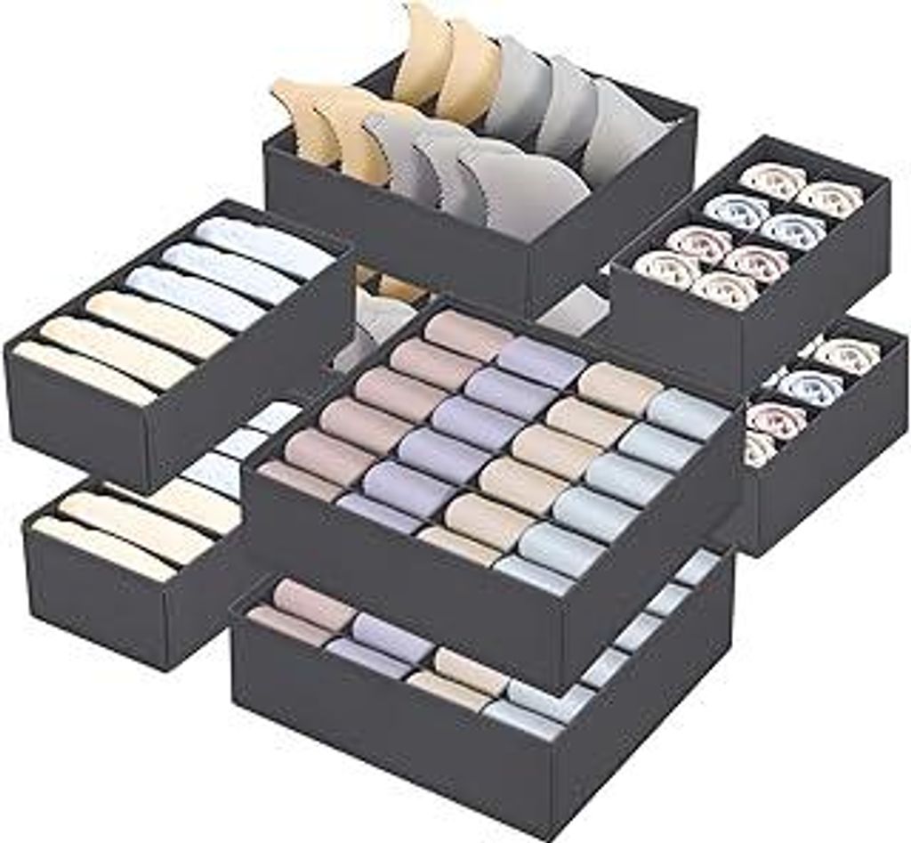 8er-Set Aufbewahrungsbox für Unterwäsche,Kleiderschrank Organizer,Faltbare Unterwäsche Organizer Schublade, Ordnungssystem Kleiderschrank für B...