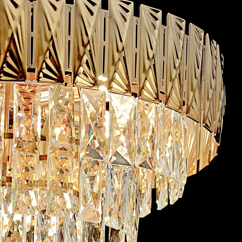 Suspension Gold 80cm Toolight - Solution Éclairage Chic pour Grand Salon - 7