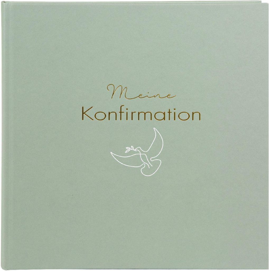 Goldbuch Fotoalbum Konfirmation Friedenstaube Eukalyptus 25x25 cm