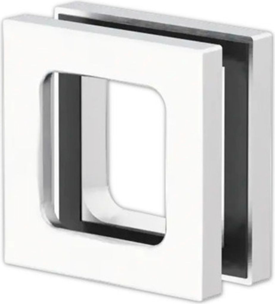 Pertura Griffmuschel-Paar Risa Eckig 75x75 mm zum Kleben Alumimium eloxiert