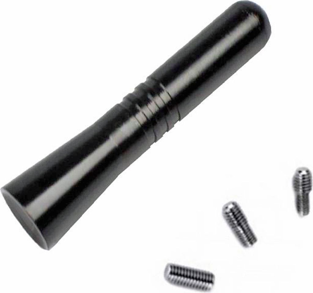Audioproject A159 - Autoradio Autoantenne 6 cm Alu Kurz-Stab Antenne 16V M 4 5 6 Gewinde AM FM kompatibel VW Golf Opel