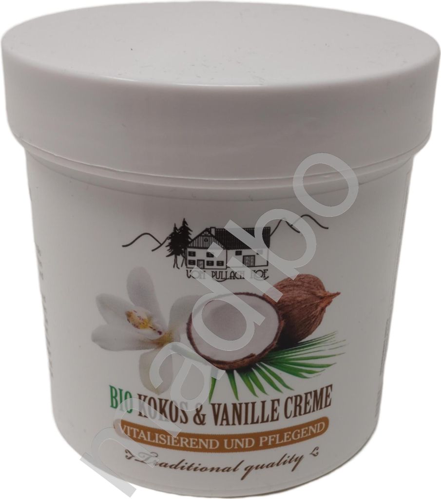 Crème à la noix de coco et à la vanille bio 250ml - Soin Image du produit 