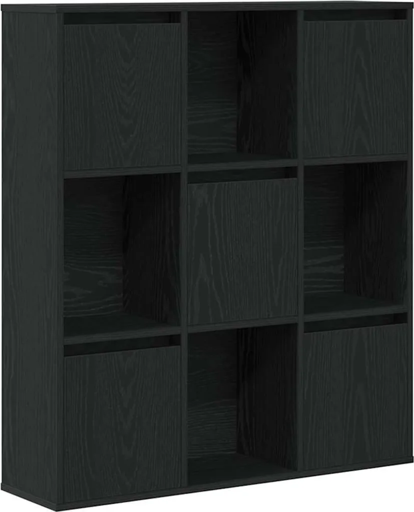 SYFAX™ Libreria Rovere Nero 89x24x101,5 cm in Legno Multistrato