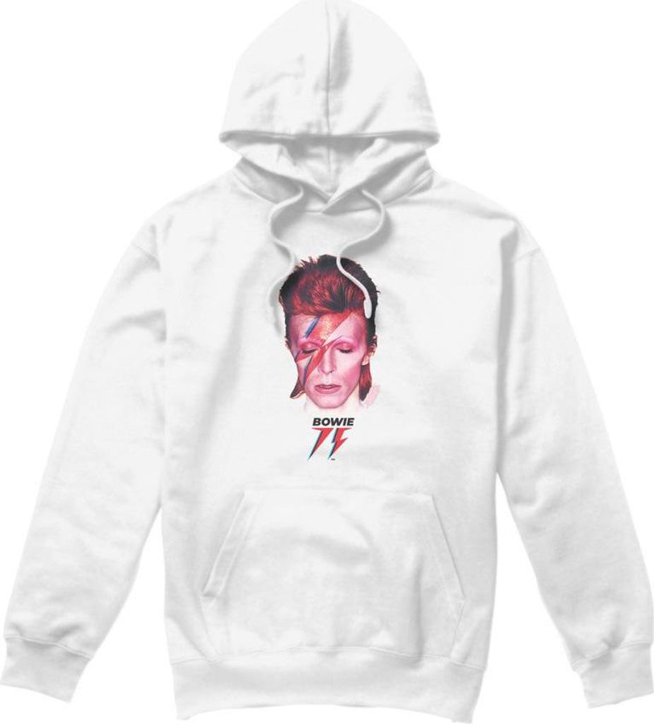 David Bowie - "Aladdin Sane '75" Kapuzenpullover für Herren TV7348 (XXL) (Weiß)