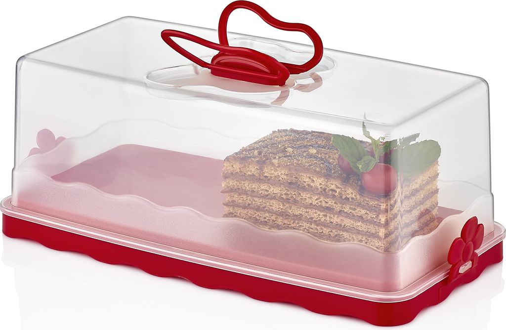 Herzberg HG-L575: Baton Cake Dome červená Obrázok produktu 