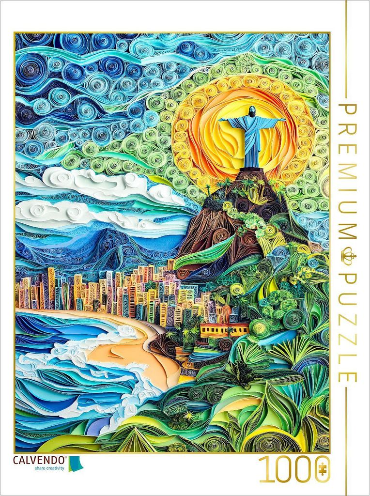 CALVENDO Puzzle Cristo Redentor in Rio de Janeiro | 1000 Teile Lege-Größe 64x48cm Foto-Puzzle für glückliche Stunden