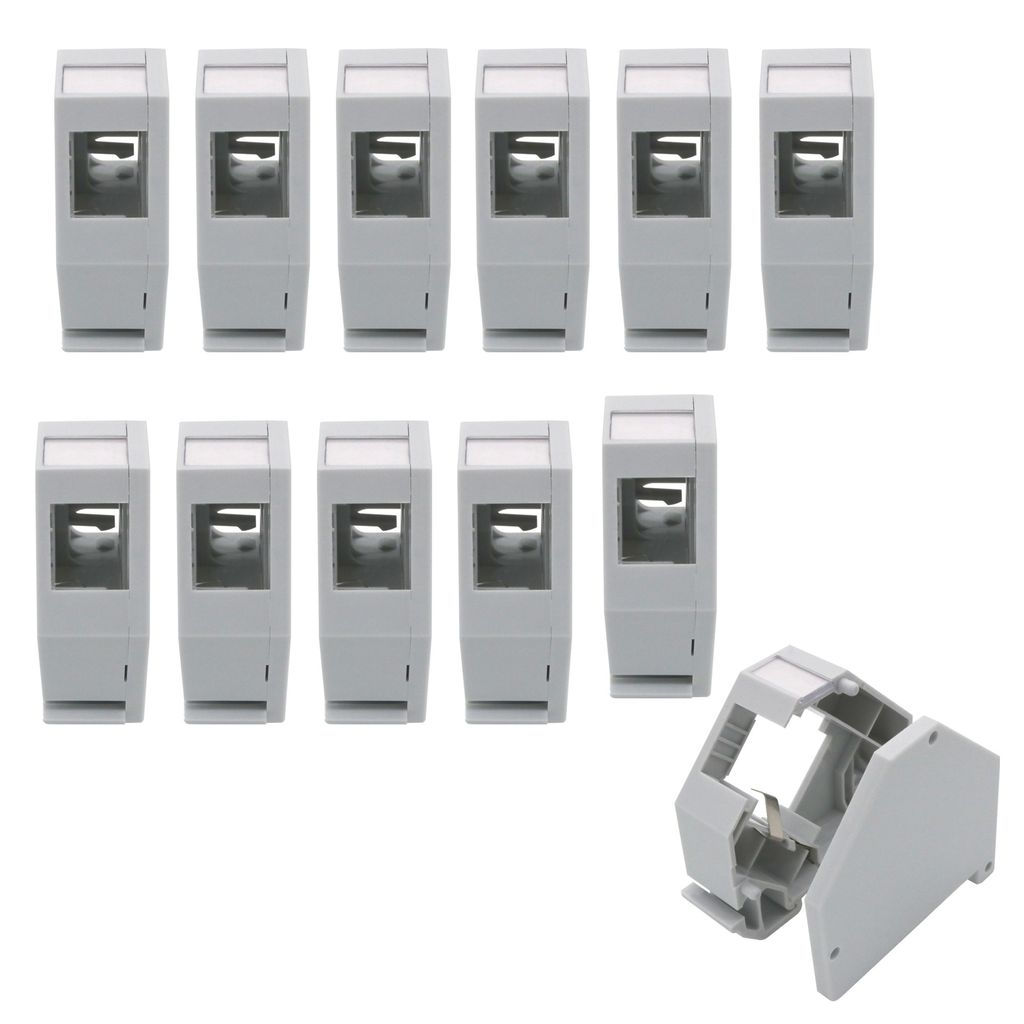 ARLI 12x Hutschienenadapter für RJ45 Keystone Modul Halter Adapter für Hutschiene