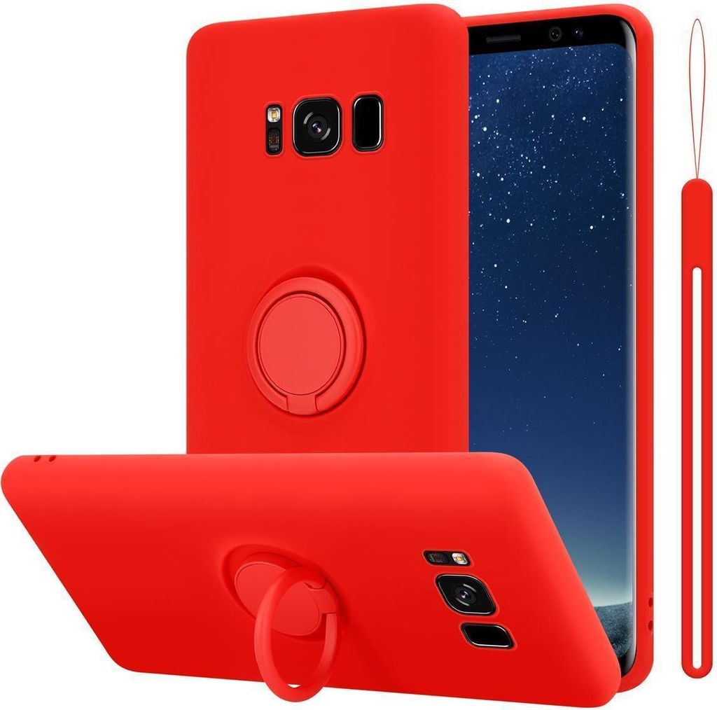 Cadorabo Hülle für Samsung Galaxy S8 PLUS Schutz Hülle in Rot Handyhülle TPU Etui Case Cover