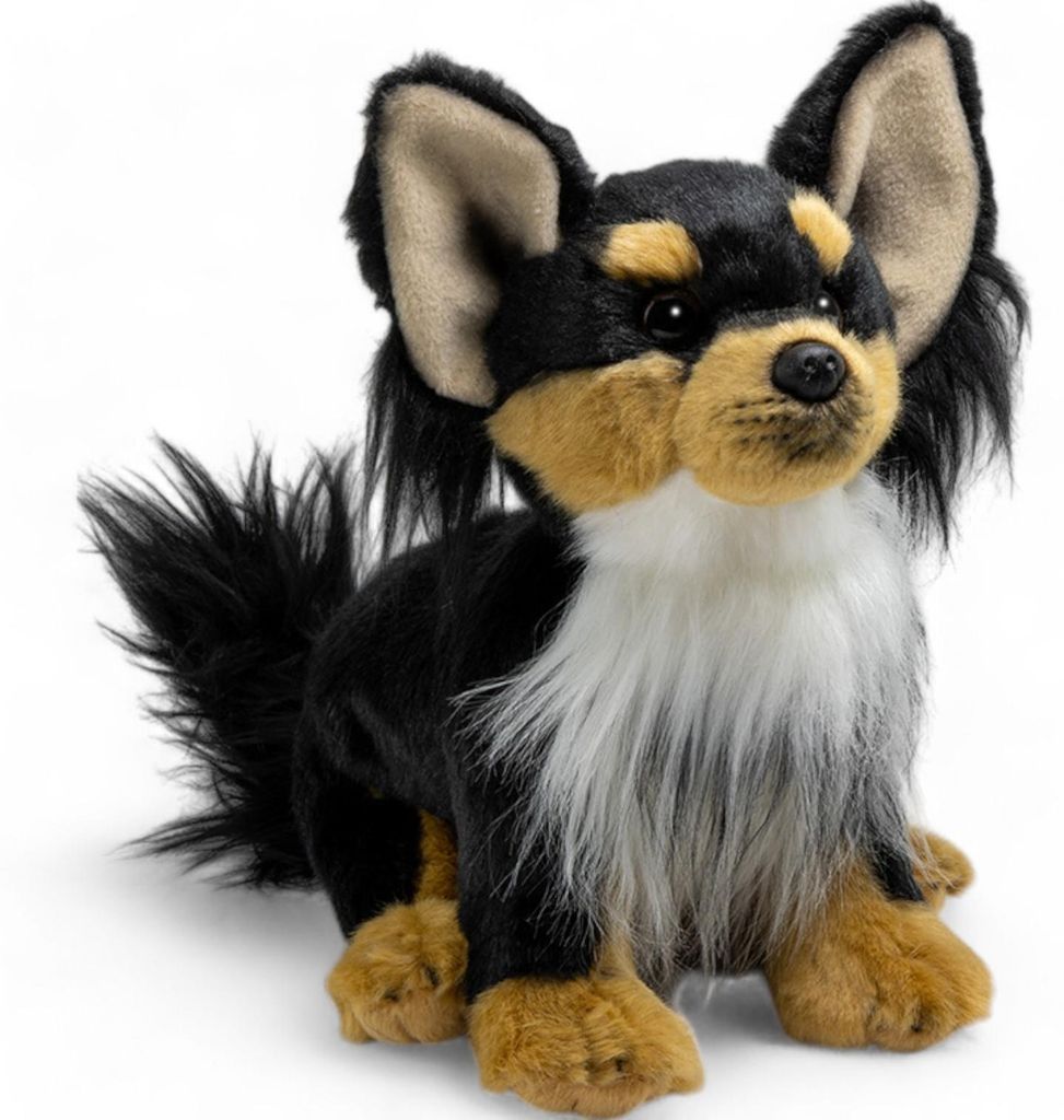 Carl Dick Chihuahua sitzend schwarz-braun ca. 24cm Produktbild 