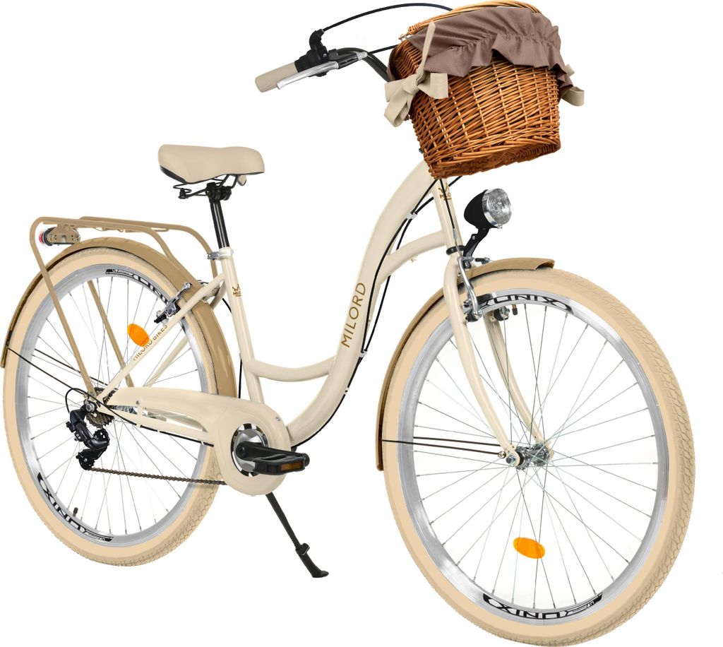 Milord Komfort Fahrrad Mit Weidenkorb Damenfahrrad, 28 Produktbild 