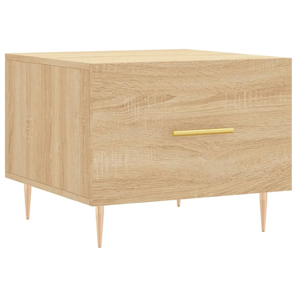 Tavolino Quadrato 50x50 Rovere Sonoma - Mobile Base Legno Resistente
