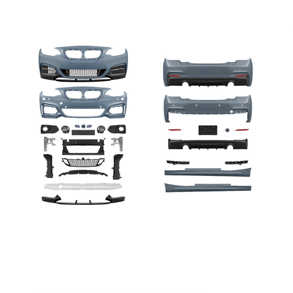 AN Evo Performance Umbau Sport Bodykit für SRA + mit/ohne PDC +Diffusor 235i passend für BMW 2er F22 F23 Serie & M-Paket Modelle bj. 14> außer M...