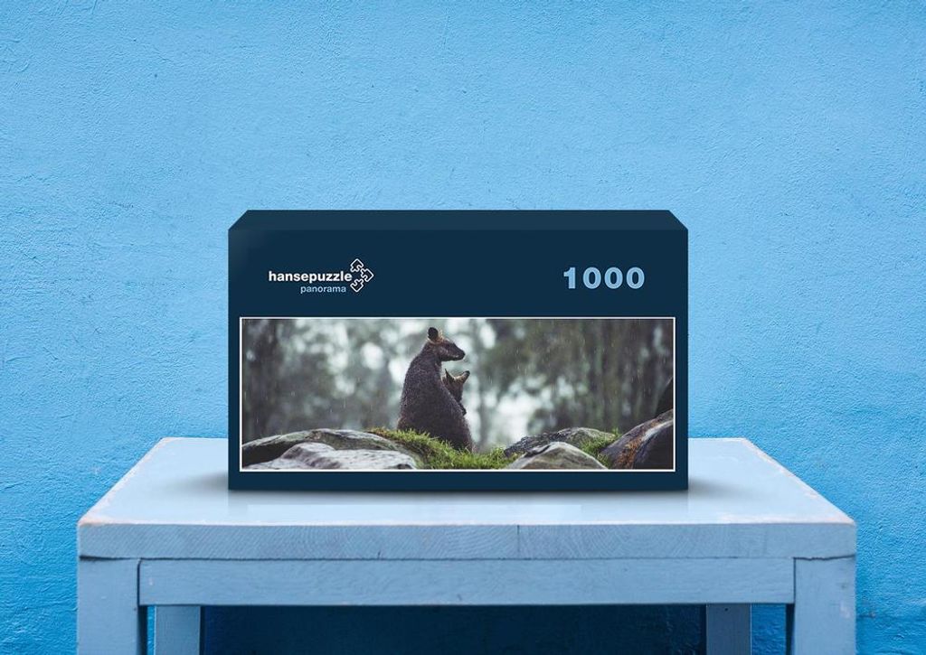 hansepuzzle 30237 - Känguru Puzzle, 1050 Teile, Tierwelt, 60,0 x 46,0cm mit hochwertiger Aufbewahrung, Kartonbox und wiederverschließbarem Beutel