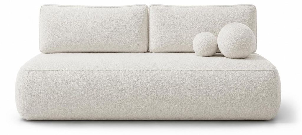 Möbae Mona Schlafsofa Ivory Anthology 01 86x207x91 cm mit Schlaffunktion Polstersofa ausziehbar Couch für Wohnzimmer modern komfortabel Sofa mit ...