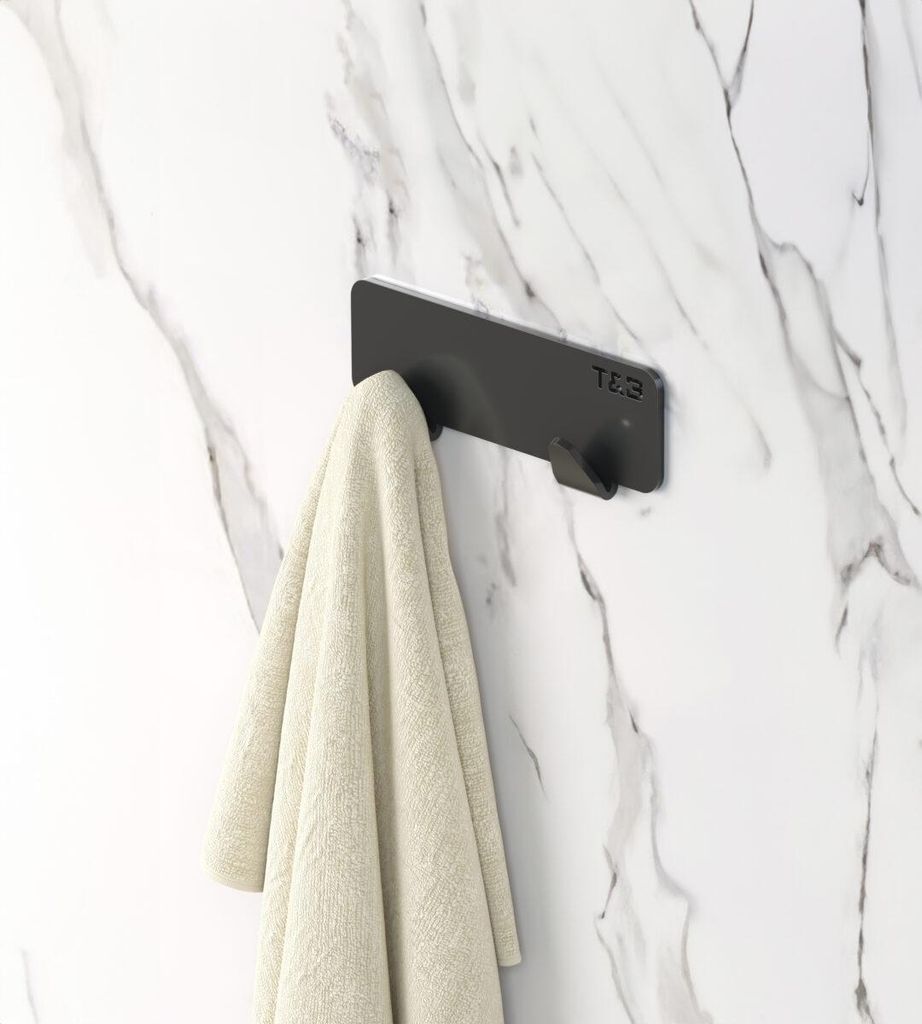 T&B Doppelhaken – 16,6 cm – Matt Schwarz