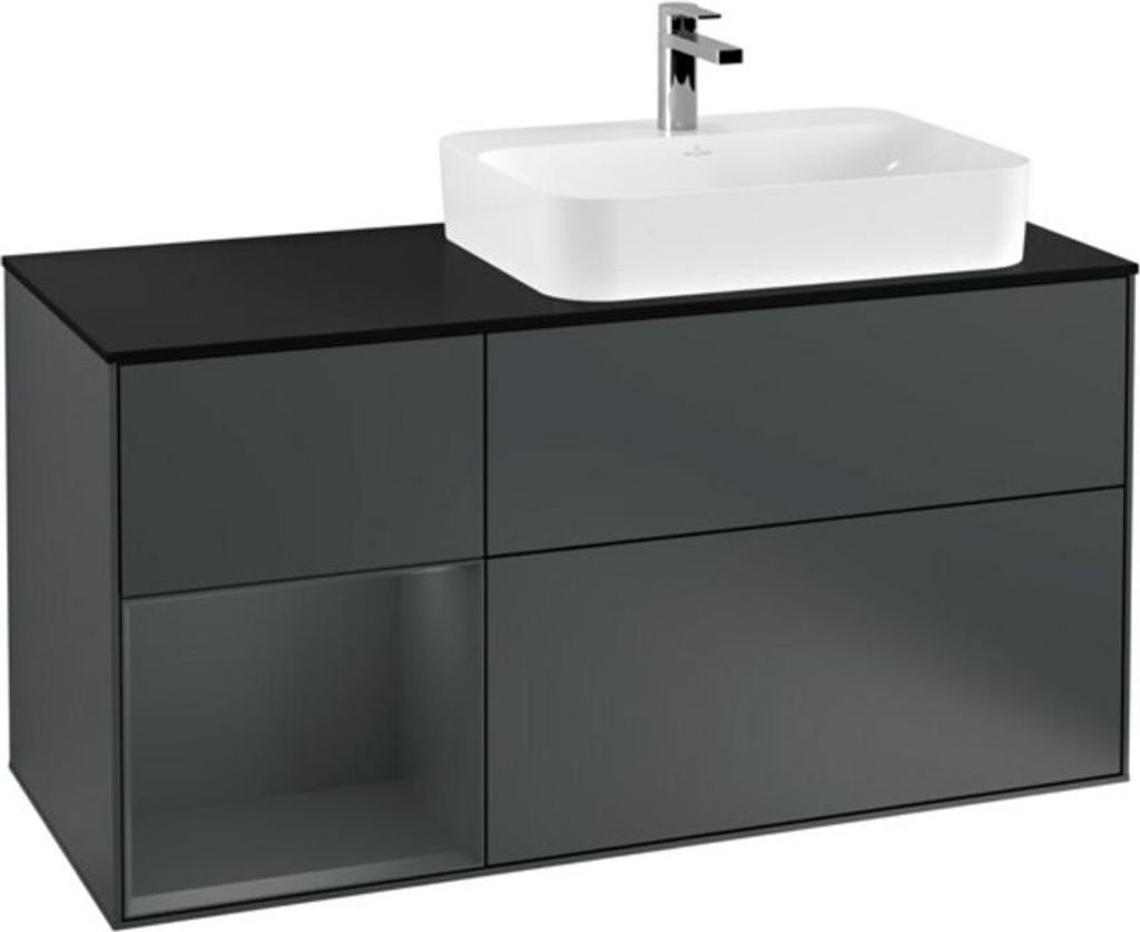 V&B Waschtischunterschrank Wandbeleuchtung Finion 120cm, Pl b m, Rg l md b m La, md b m La