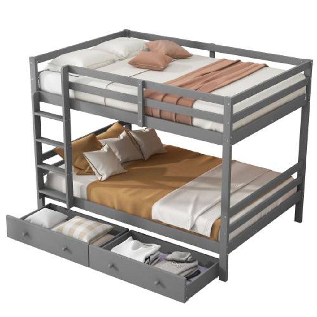 Etagenbett mit Lattenrost, 140x200 cm, Kinderbett mit Produktbild 
