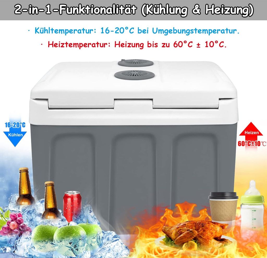 TRMLBE 48 Liter Kühlbox Auto 12V 230V Kühlschrank Produktbild 4