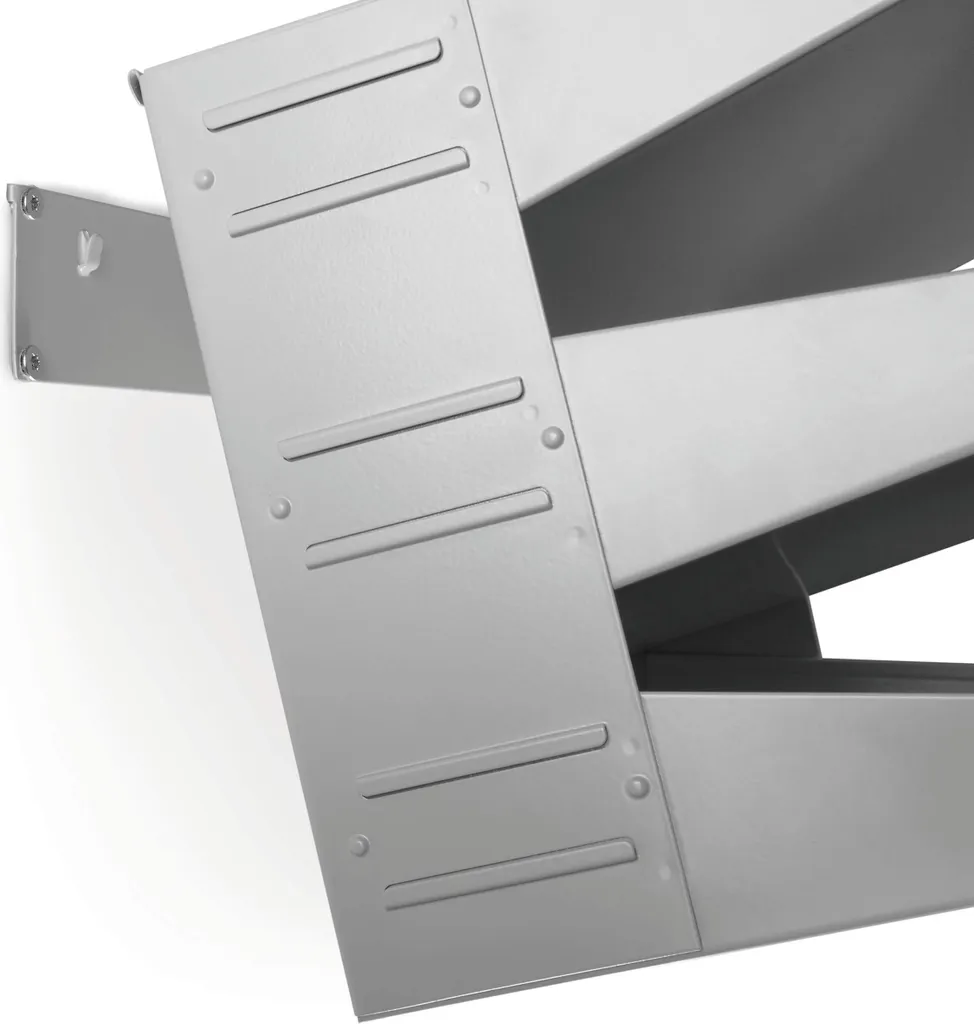 Trieur de documents horizontal Gris A4 - 3 sections robustes pour bureau