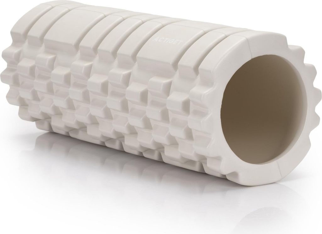 ACTIGET Fitnessrolle zur Körpermassage, mittelhart, Rolle mit Vorsprüngen, hellbeige