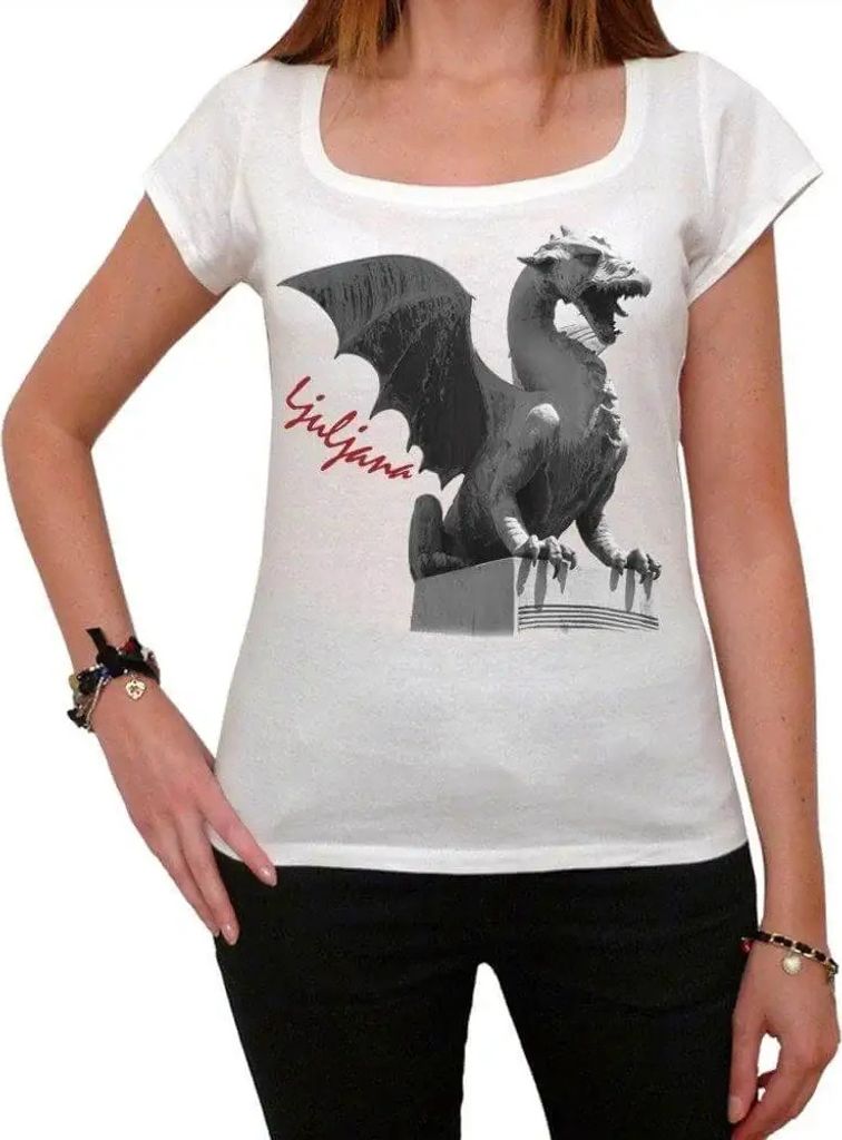 Damen Grafik T-Shirt Ljubljana Öko-Verantwortlich Vintage Jahrgang Kurzarm Lustige Druck Geburtstag Geschenk Frau