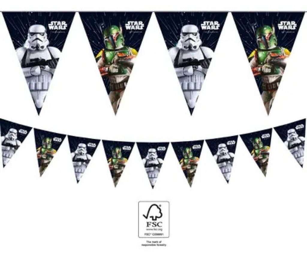 Guirnalda de banderines Star Wars Galaxy, de papel, 2,3 Imagen del producto 