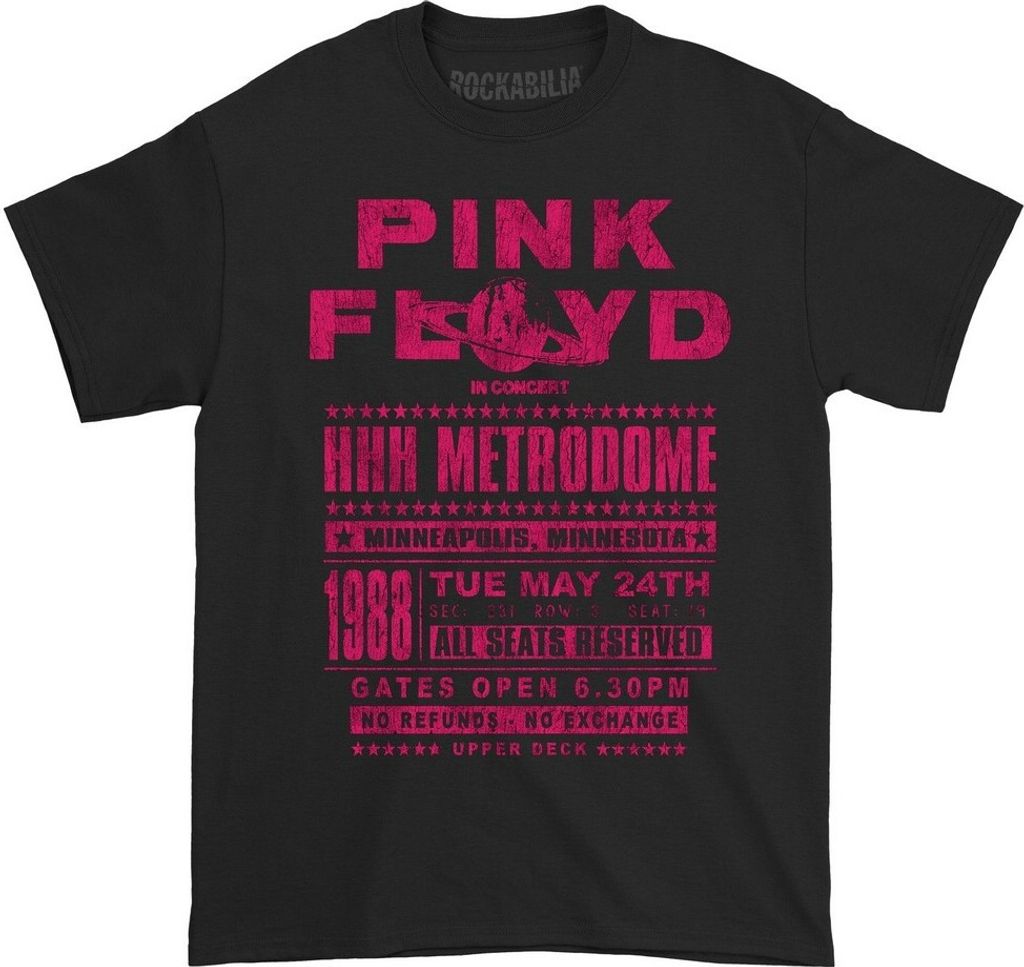 Pink Floyd - "Metrodome ́88" T-Shirt für Herren/Damen Uni RO2832 (XL) (Schwarz)