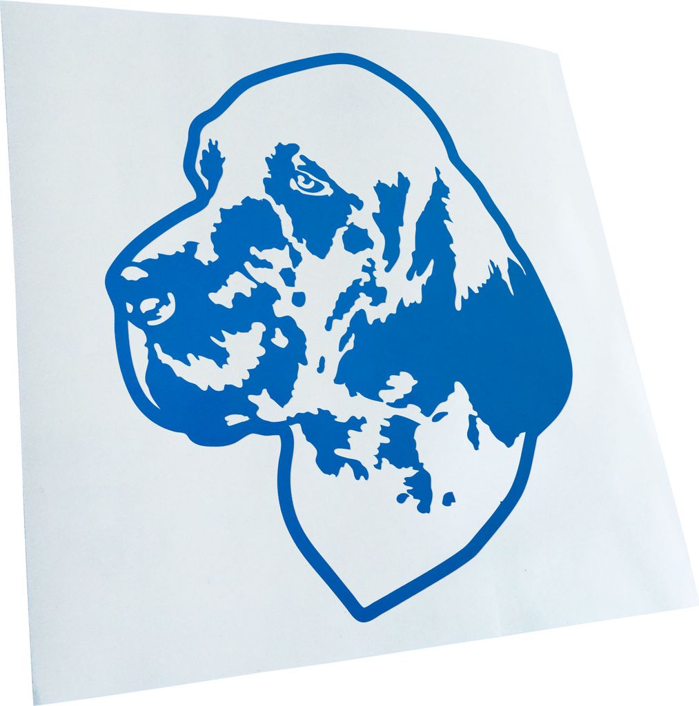 Kiwistar - Autoaufkleber - English Setter Hund - Blau - 30x25cm - Aufkleber für Auto, Laptop, Fahrrad, LKW, Motorrad mehrfarbig JDM Decal Racing